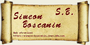 Simeon Boščanin vizit kartica